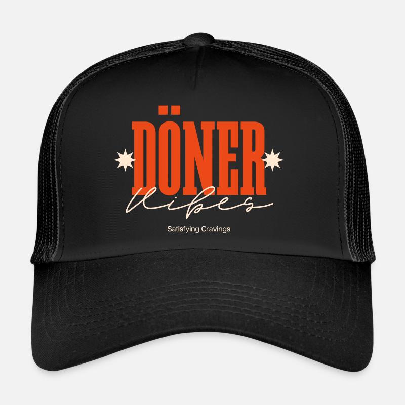 Döner Vibes - Satisfying Cravings - Trucker Cap - Schwarz/Schwarz