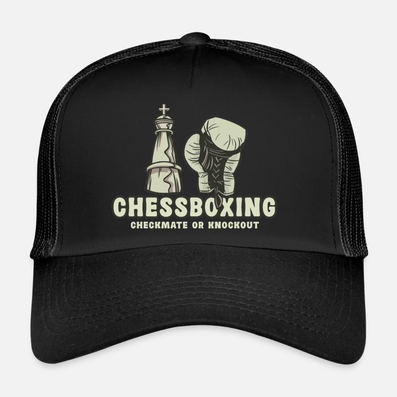 Chess Boxing - Boxe d’échecs et mat ou KO Casquette trucker 