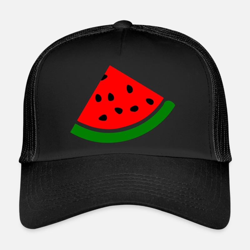 Melon pastèque - Casquette trucker  - noir/noir