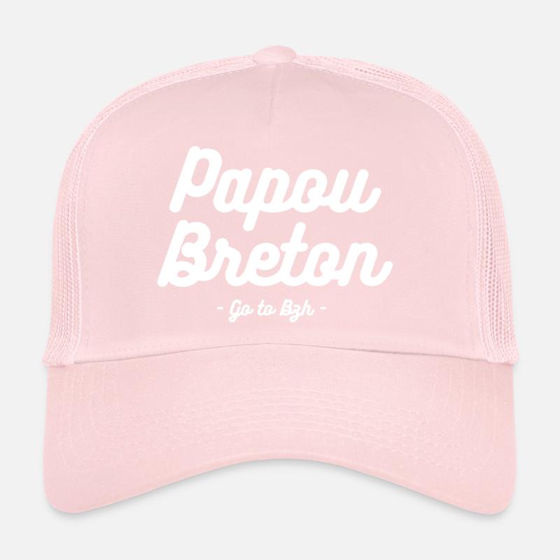 papou breton blanc Casquette trucker 
