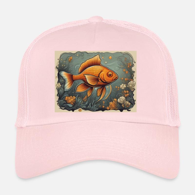 poisson rouge Casquette trucker 