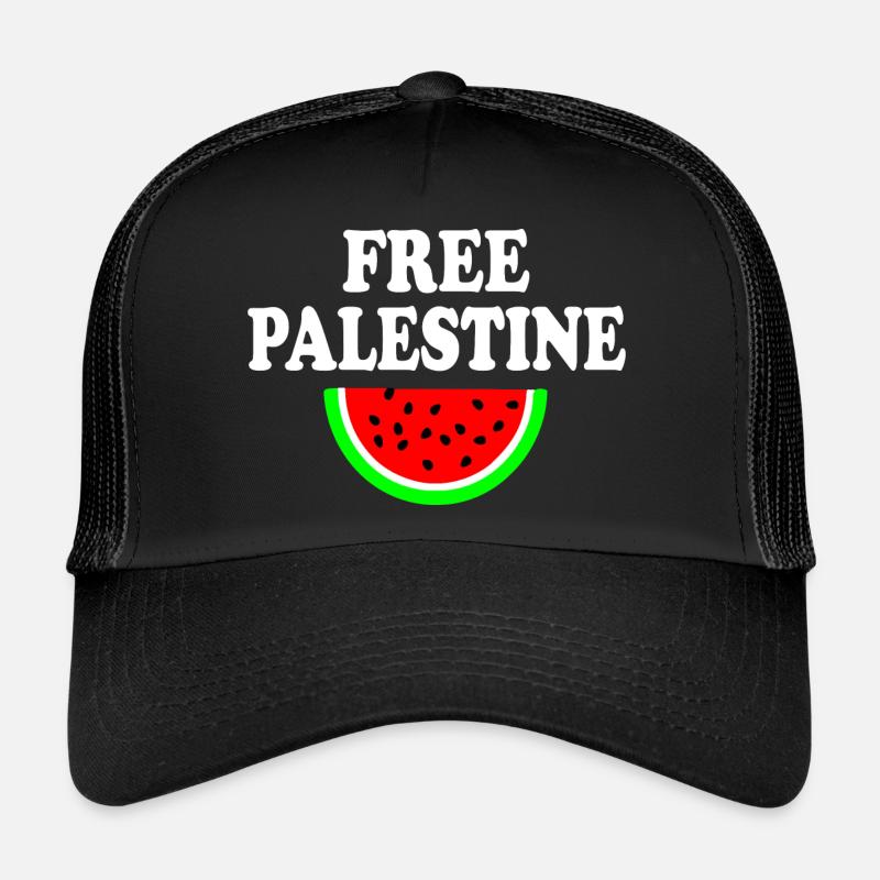 Free palestine - Trucker Cap - Schwarz/Schwarz