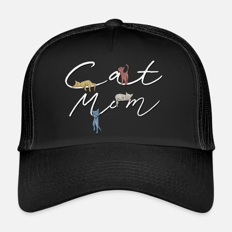 Cat-Mom! Katzen-Mama Retro Farben Katzen Trucker Cap