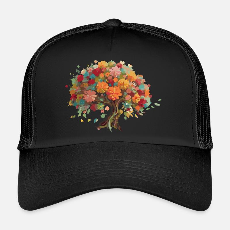 Tree bonsai colorful with leaves Trucker Cap