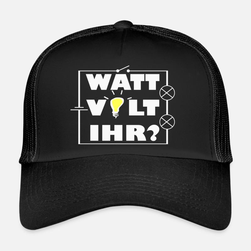 Watt Volt Schaltkreis - Trucker Cap - Schwarz/Schwarz