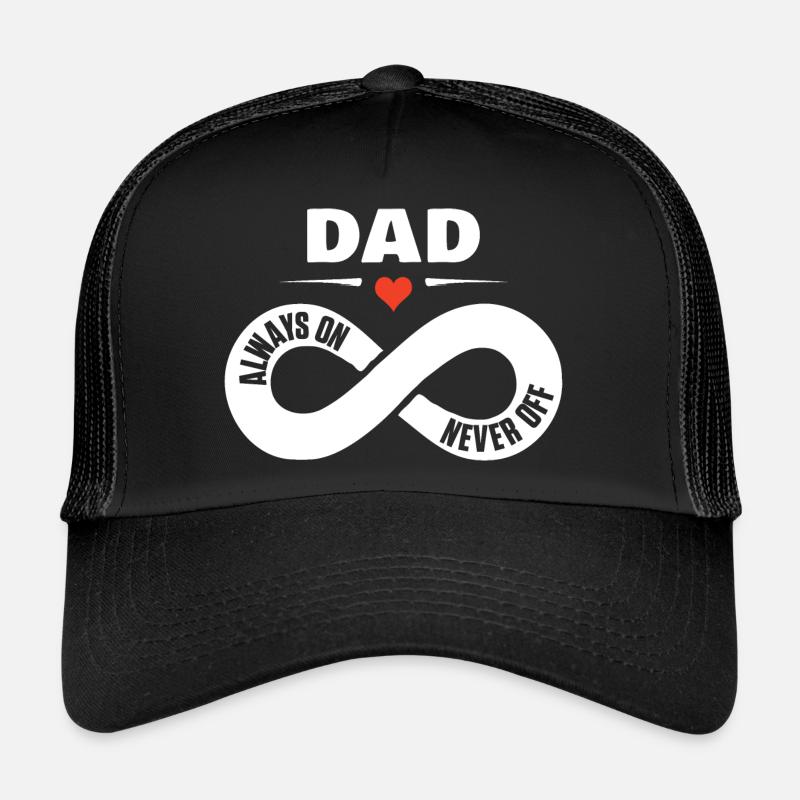Dad Always On Never Off Papa Shirt Vatertag Trucker Cap