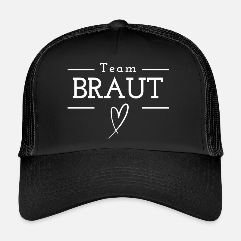 Team Braut - Trucker Cap - Schwarz/Schwarz