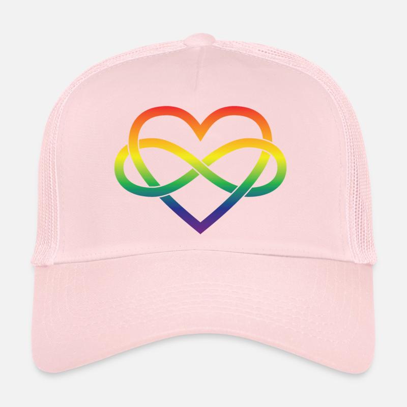Polyamory Infinity Heart - Rainbow Trucker Cap