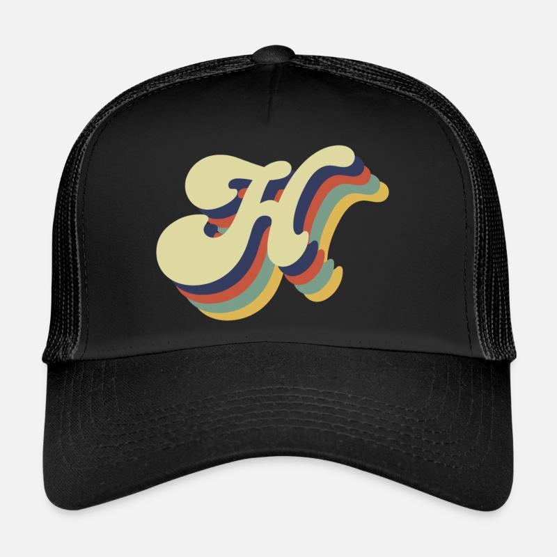 Retro-Buchstabe H Trucker Cap