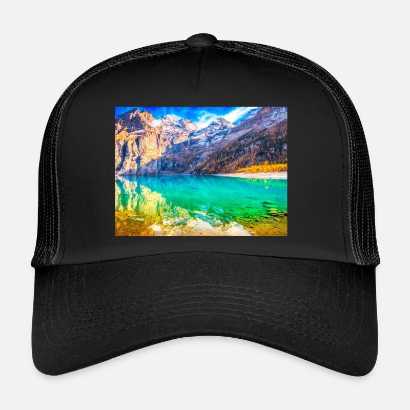 PARADIS ALPIN - Casquette trucker  - noir/noir