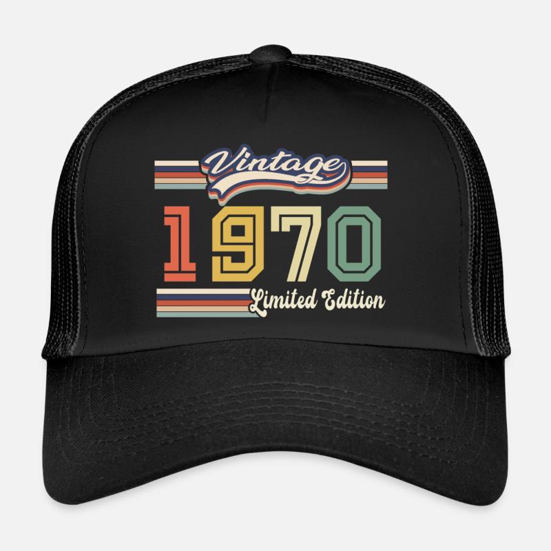 Awesome 1970 Birthday Gift Since 1970 Came - Trucker Cap - black/black