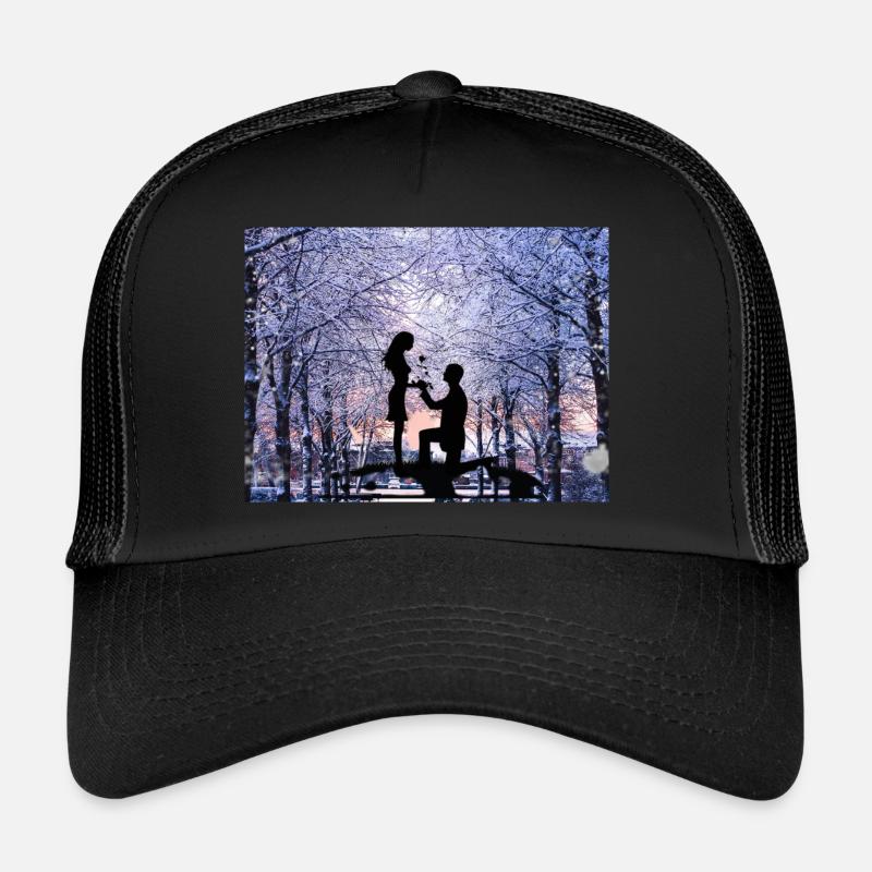 Love - Trucker Cap - Schwarz/Schwarz