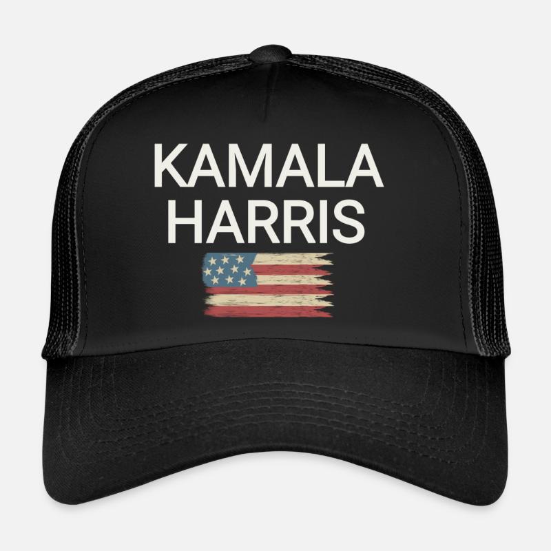 KAMALA HARRIS, Kamala Harris for President - Trucker Cap - Schwarz/Schwarz