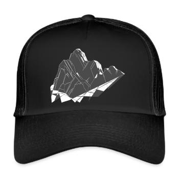 Moucherolle - Casquette trucker  - noir/noir - Devant