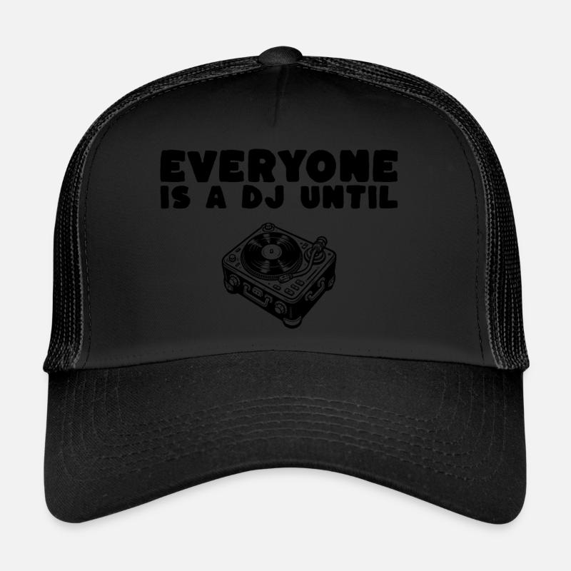 Funny DJ Turntable Humor Accessories Gift Trucker Cap