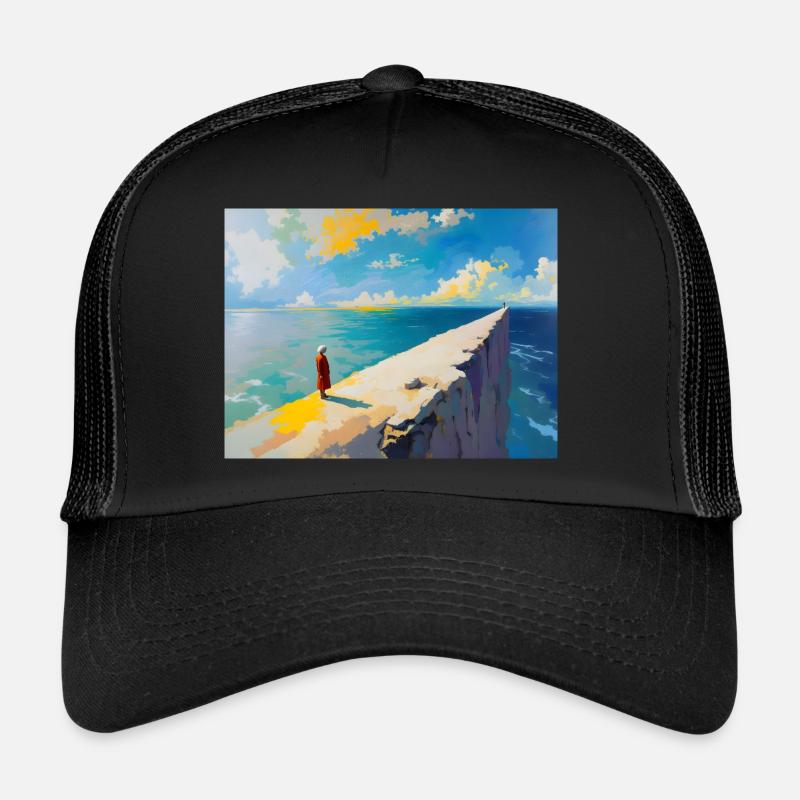 Maman sur la plage 9 - Casquette trucker - noir/noir