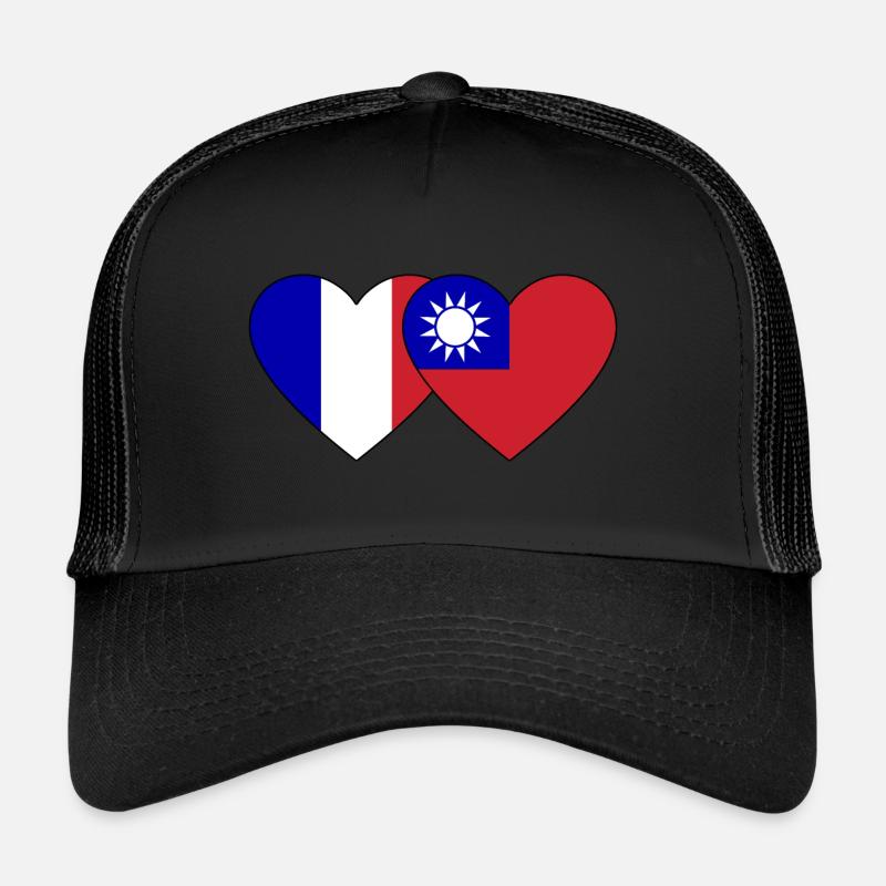 Cœur de drapeau de Taïwan Casquette trucker 