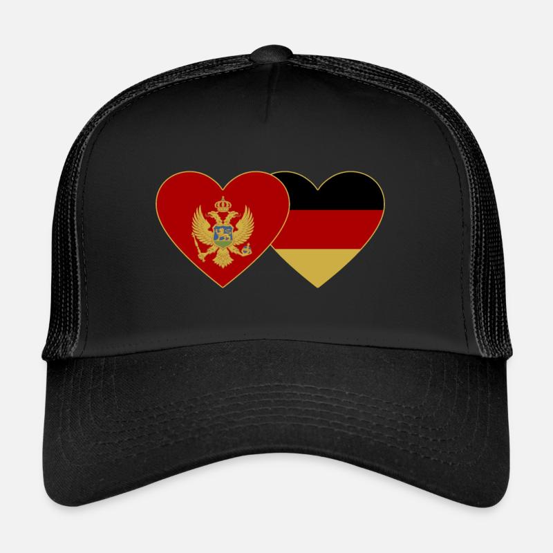 Monténégro Allemagne Drapeau Casquette trucker 