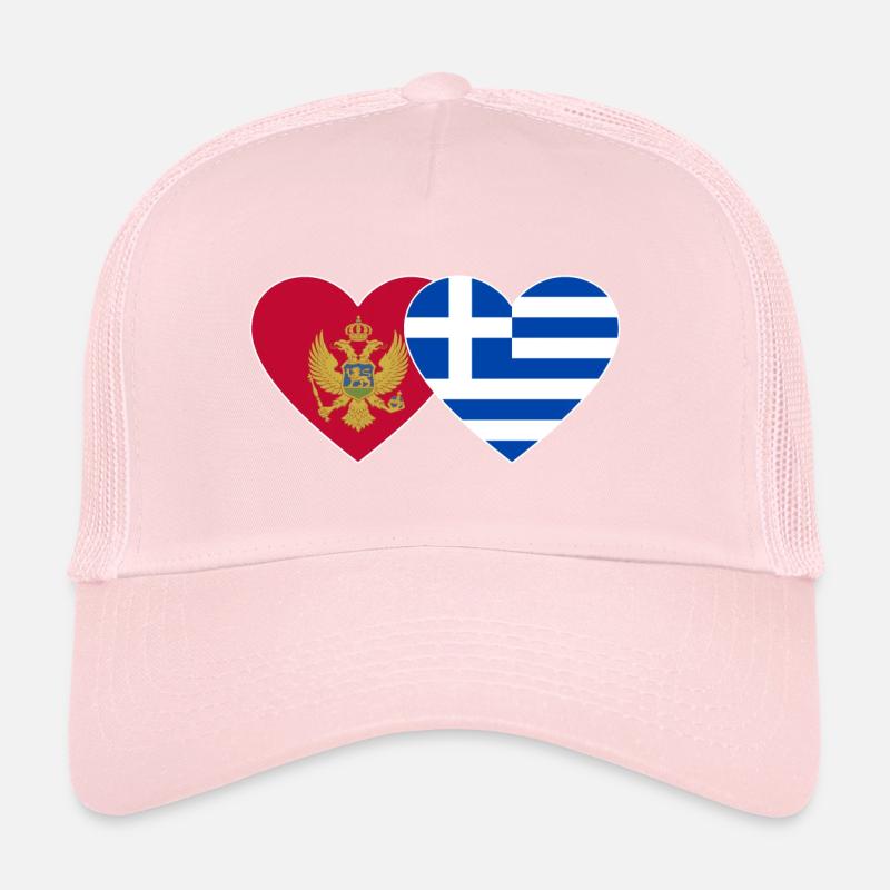 Monténégro Grèce drapeau Casquette trucker 