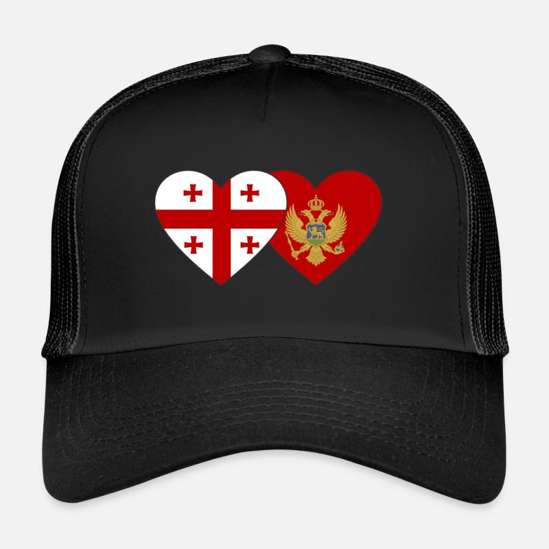 Géorgie Monténégro drapeau Casquette trucker 