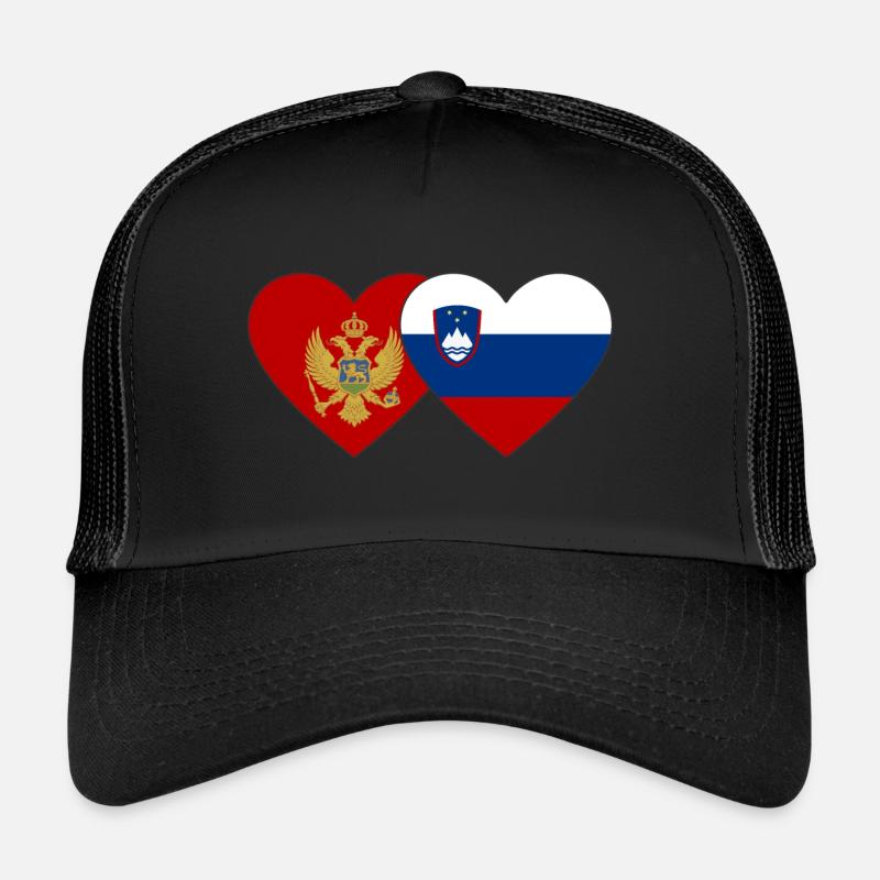 Monténégro Slovénie Drapeau Casquette trucker 