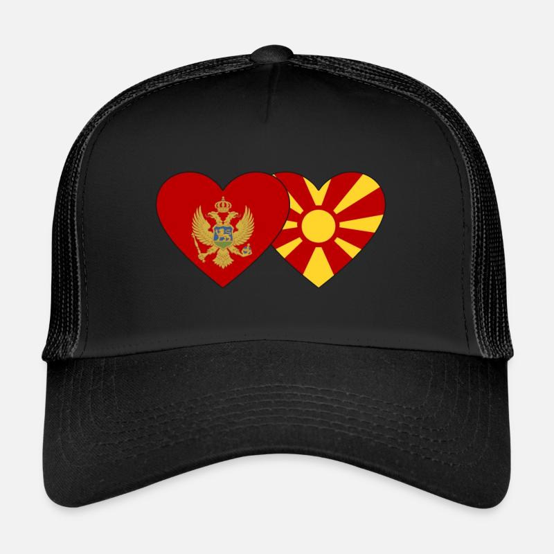 Montenegro Macedonia flag Trucker Cap