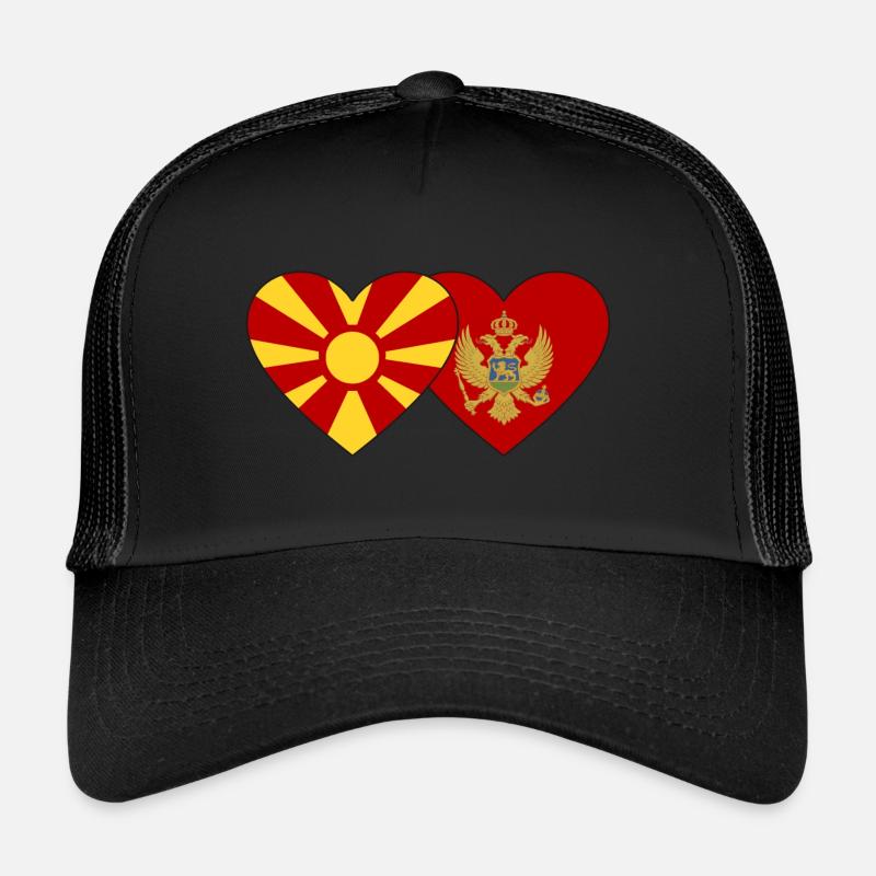 Macédoine Monténégro drapeau Casquette trucker 