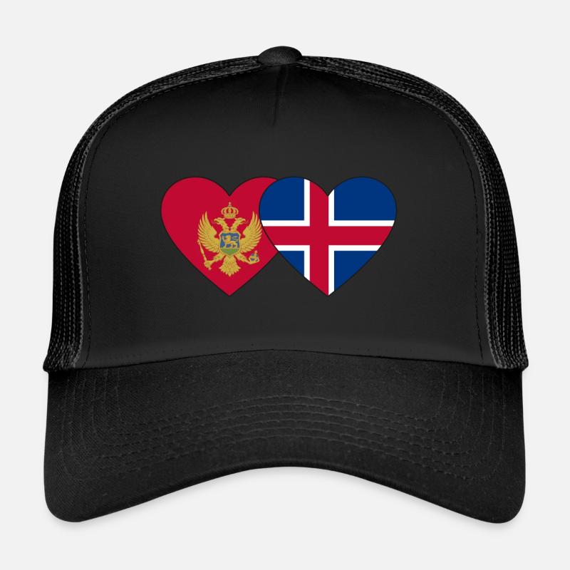Monténégro Drapeau de l’Islande Casquette trucker 