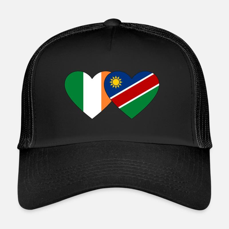 Irland Namibia Flagge Herz Trucker Cap