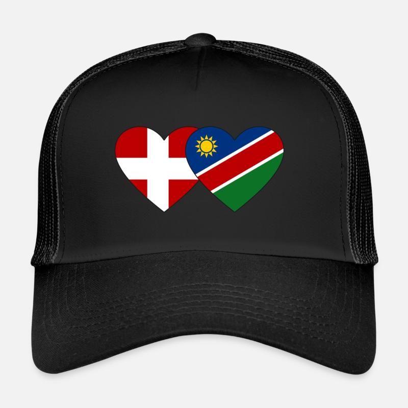 Dänemark Namibia Flagge Herz Trucker Cap