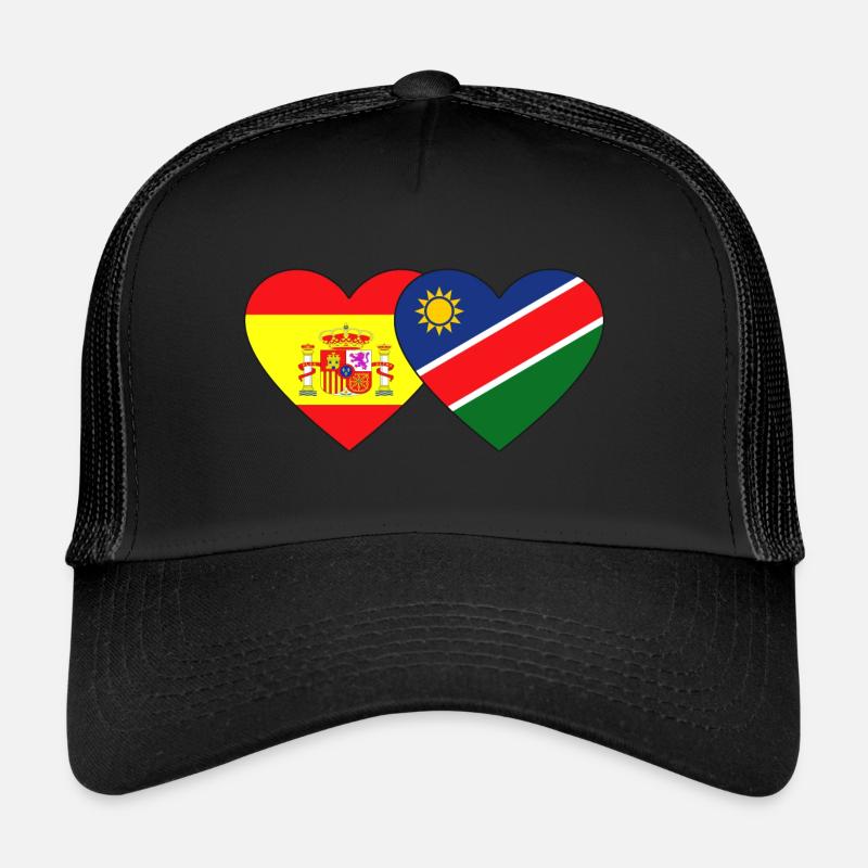 Spanien Namibia Flagge Herz Trucker Cap