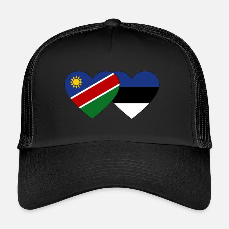 Namibia Estland Flagge Herz Trucker Cap