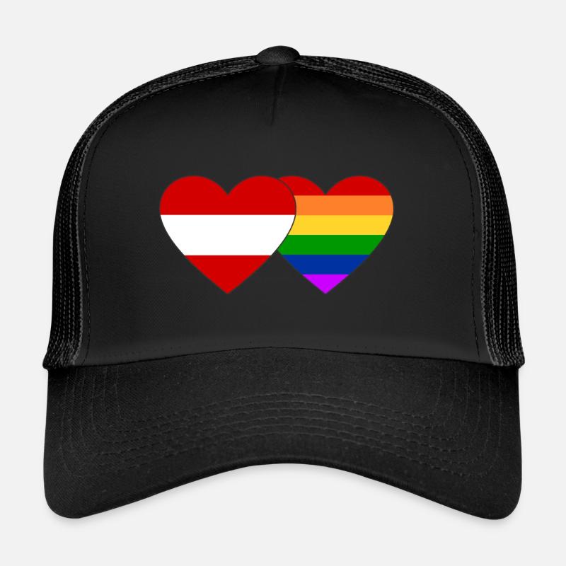 Austria Rainbow Flag Trucker Cap