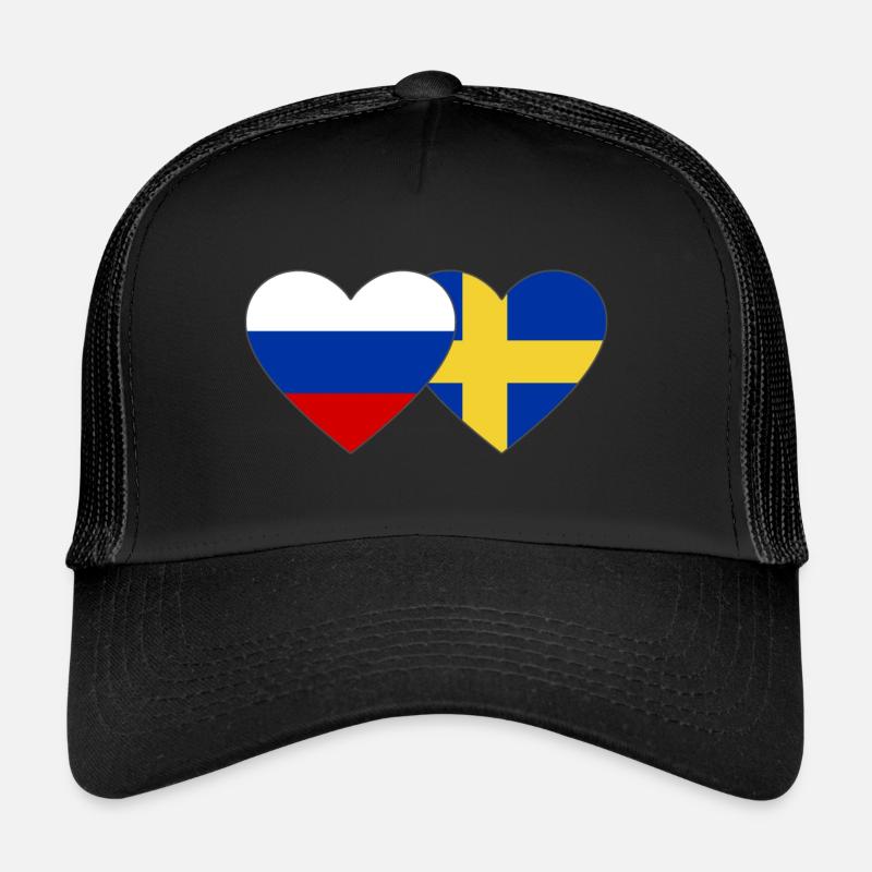 Drapeau de la Suède Russie Casquette trucker 