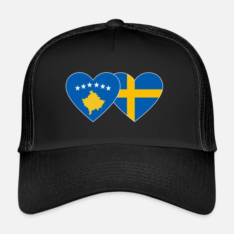 Drapeau du Kosovo Suède Casquette trucker 