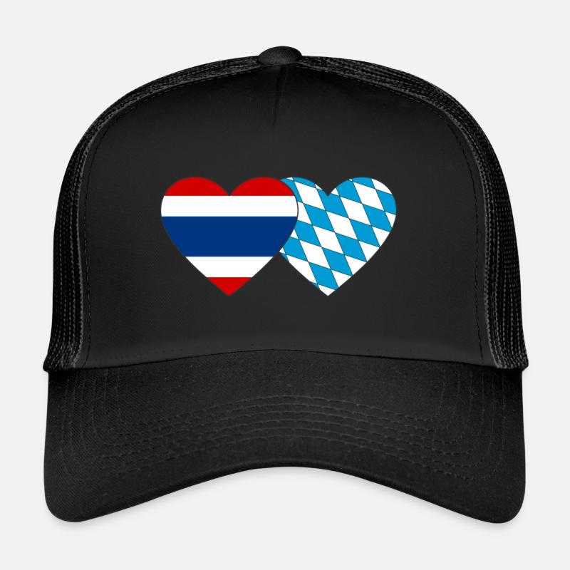 Thaïlande Bavaroise Drapeau Coeur Casquette trucker 