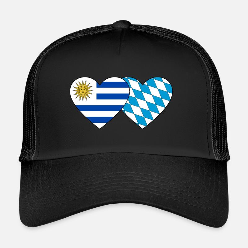 Uruguay Bavaroise Drapeau Coeur Casquette trucker 