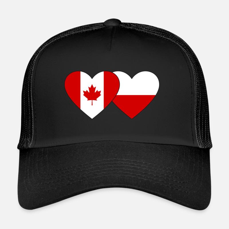 Drapeau du Canada et de la Pologne Casquette trucker 