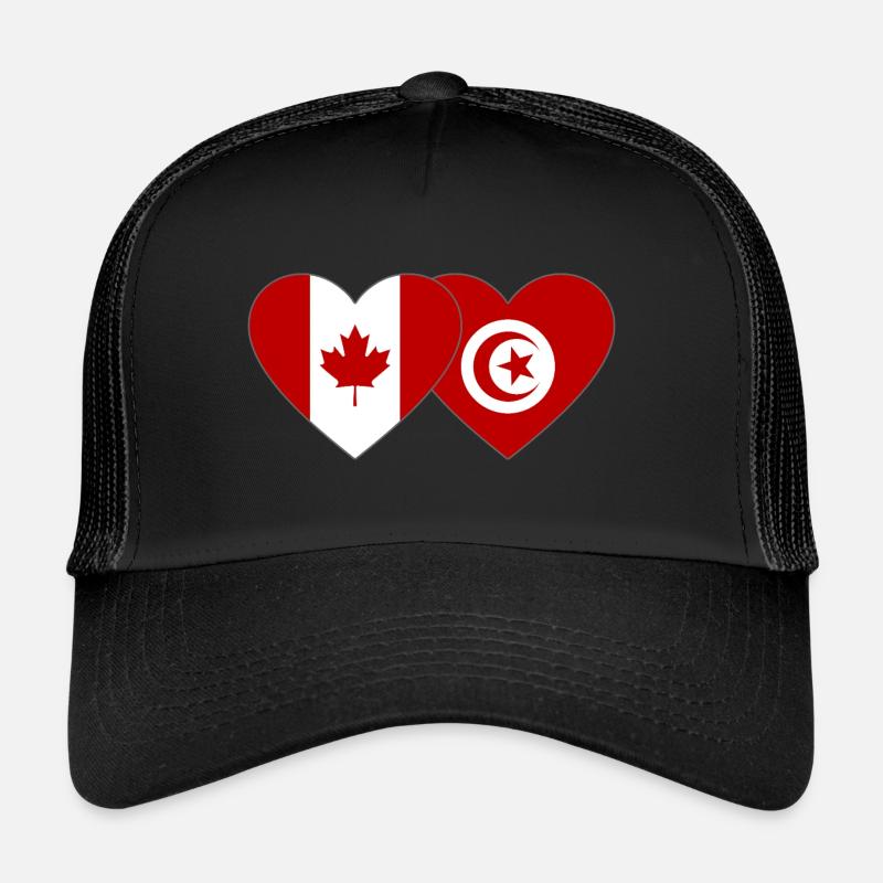 Drapeau du Canada et de la Tunisie Casquette trucker 