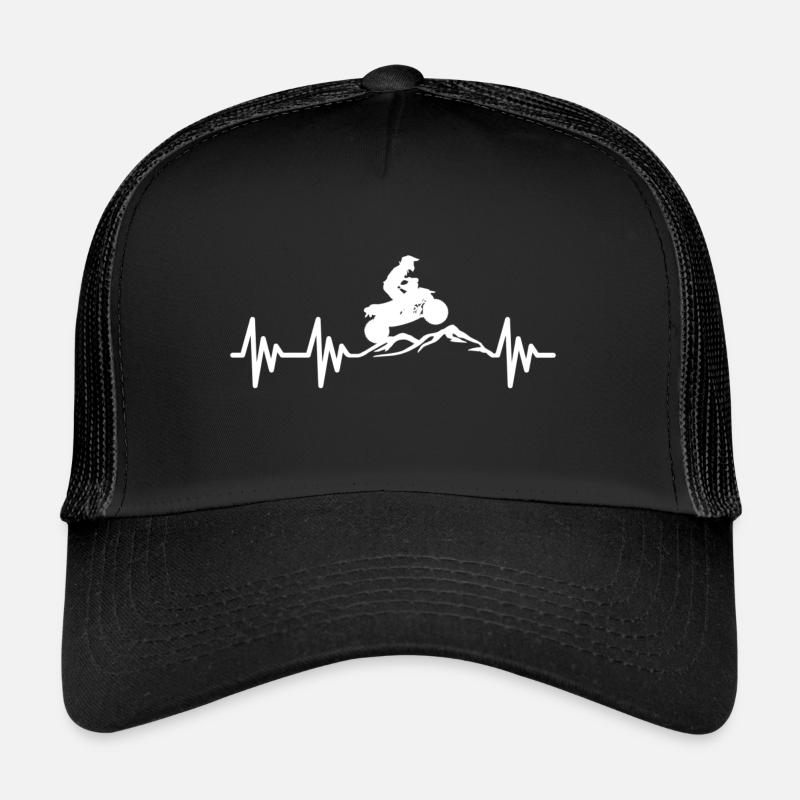 Quad ATV Herzschlag - Trucker Cap - Schwarz/Schwarz