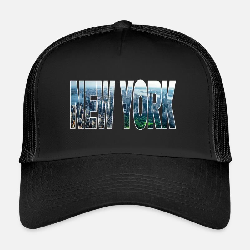 New York - Trucker Cap - Schwarz/Schwarz