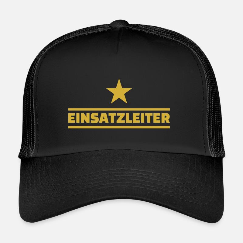 Rang Einsatzleiter Polizei - Trucker Cap - Schwarz/Schwarz