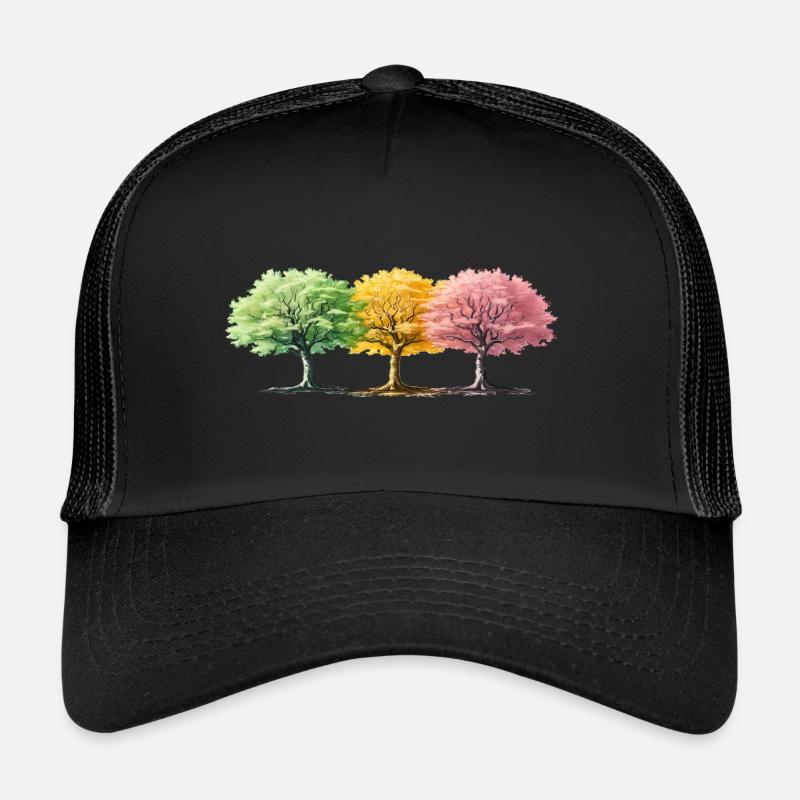 Colorful trees even in winter summer spring tree Trucker Cap