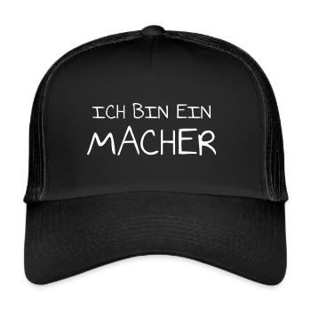 I am a doer - Trucker Cap - black/black - Front