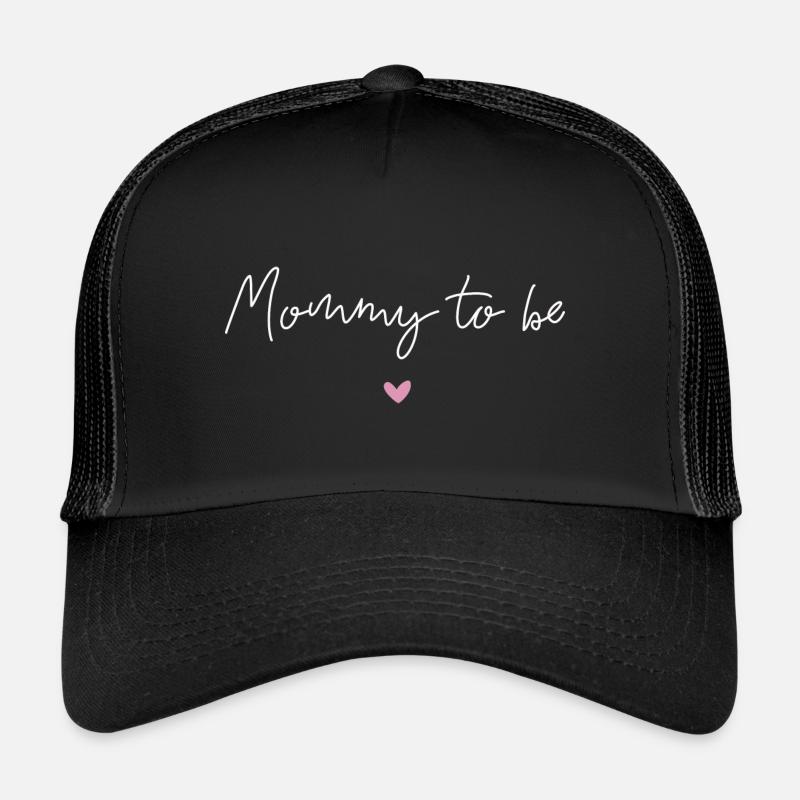 Maman à be - Casquette trucker  - noir/noir