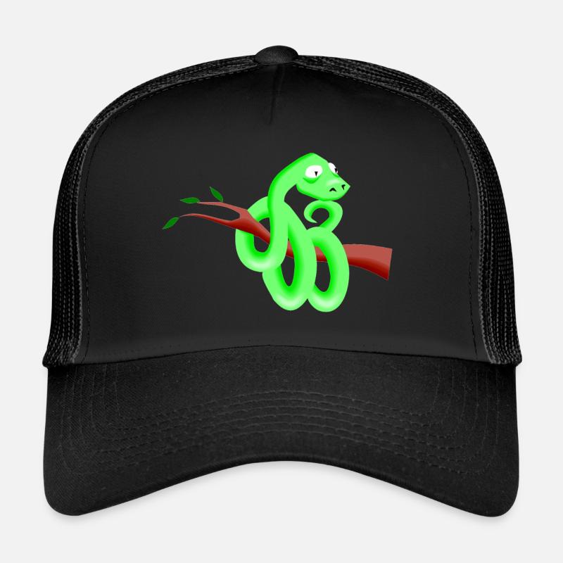 Schlangen Comic Kinder Geschenk Niedlich Python Trucker Cap