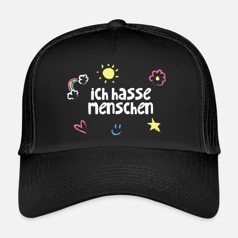 Ich hasse Menschen Trucker Cap