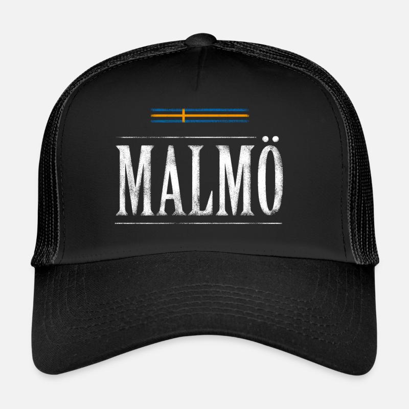 Malmö - Trucker Cap - Schwarz/Schwarz
