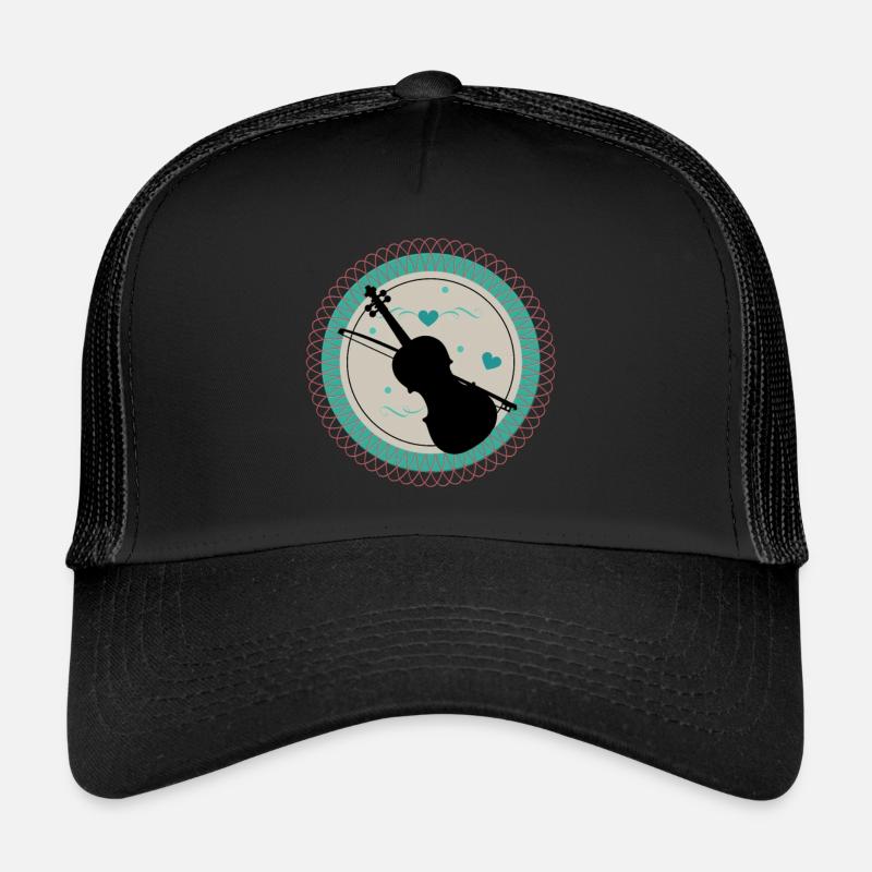 Geige - Trucker Cap - Schwarz/Schwarz