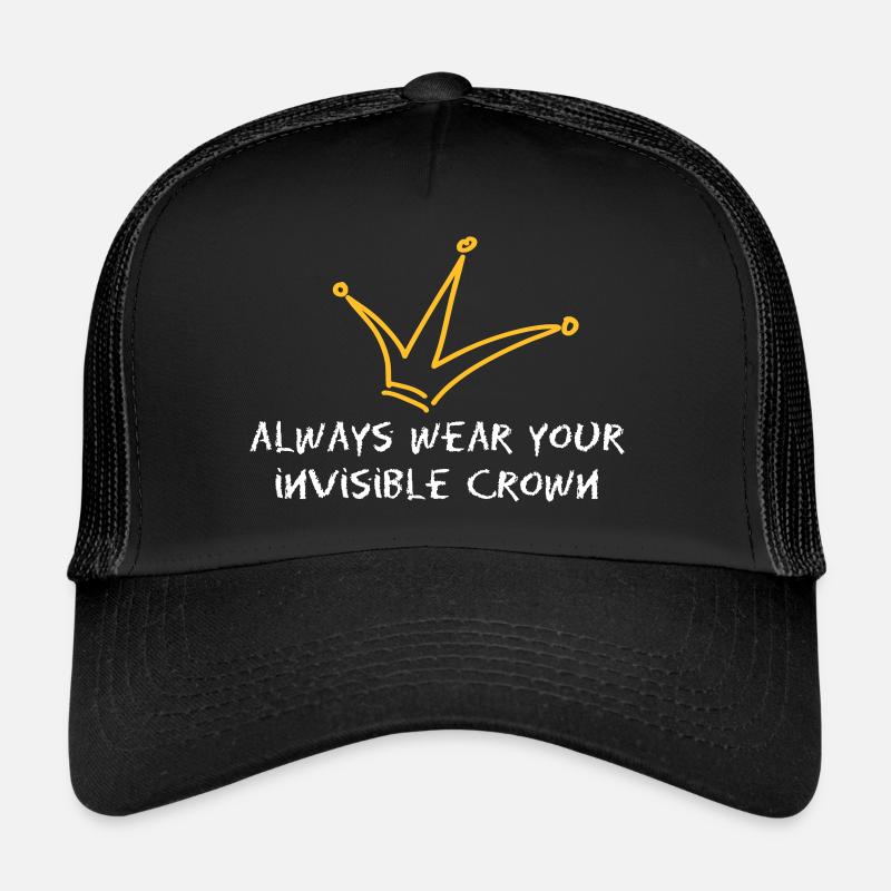 crown - Casquette trucker  - noir/noir